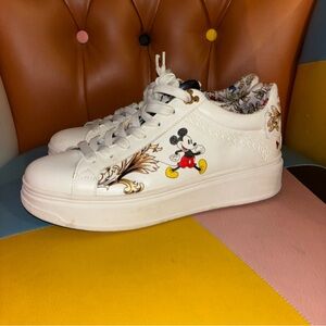 Aldo, Disney 100 Limited special edition White Sneakers with Mickey Mouse 10